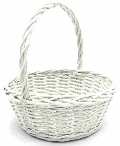 Holiday Home Easter Painted Split Willow Basket - White Perspective: left