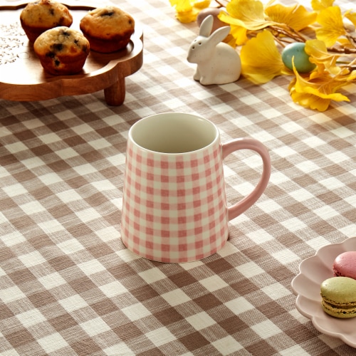 Sewing Down South Cermamic Mug - Gingham Rose Perspective: left
