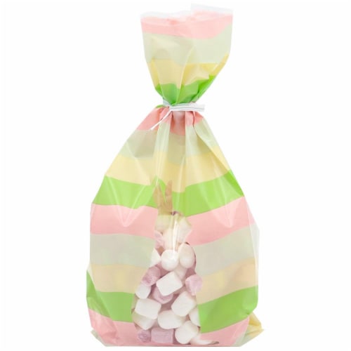 Holiday Home® Easter Treat Bags with Ties - Easter Stripe Perspective: left