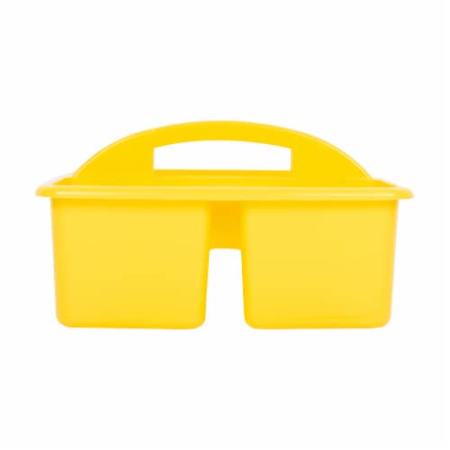OfficeWorks Three Compartment Caddy - Yellow Perspective: left