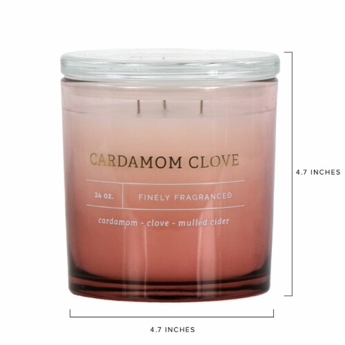 Holiday Home Glass Candle Cardamon Clove Perspective: left
