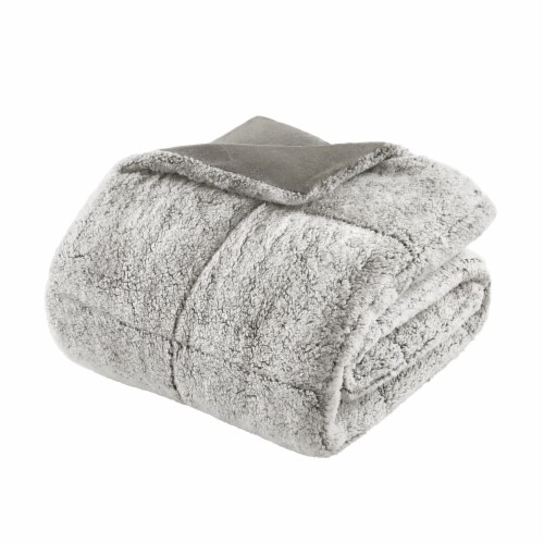 HD Designs Sherpa Comforter Set - Gray Perspective: left