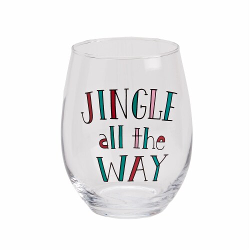 Holiday Home Jingle All The Way Wine Glass and Snowflake Mug - Set of 2 Perspective: left