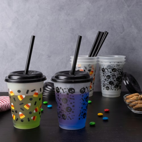 Holiday Home® Glow in the Dark Halloween Tumblers - Candy Corn Perspective: left