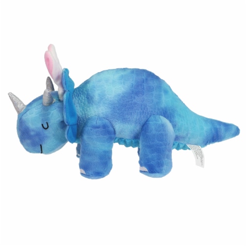 Holiday Home Dino With Bunny Ears Plush - Blue Perspective: left
