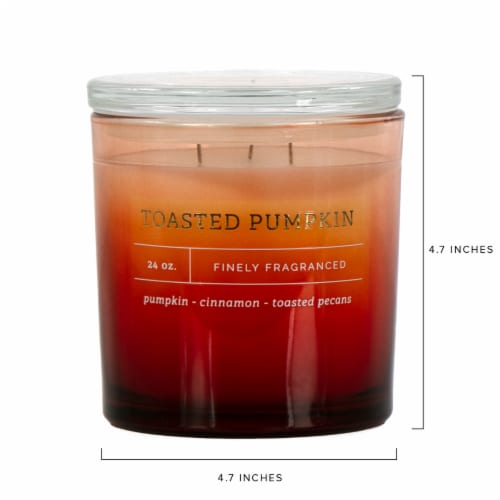 Holiday Home Glass Candle Toasted Pumkin Perspective: left
