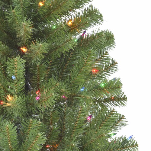 Holiday Home 4' New Oregon Fir Tree Christmas Decor - Multi Lights Perspective: left