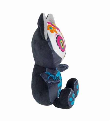 Holiday Home Halloween Day of the Dead Cat Plush Perspective: left