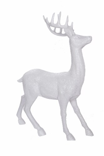 Holiday Home Standing Reindeer Christmas Decor - White Perspective: left