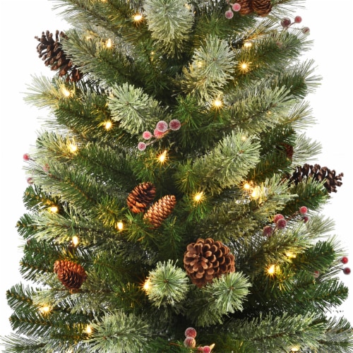 Holiday Home 5' Mt. Shasta Pine Potted Porch Tree Christmas Decor Perspective: left