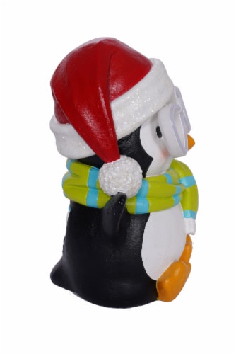 Holiday Home Penguin with LED Glasses Decoration Perspective: left