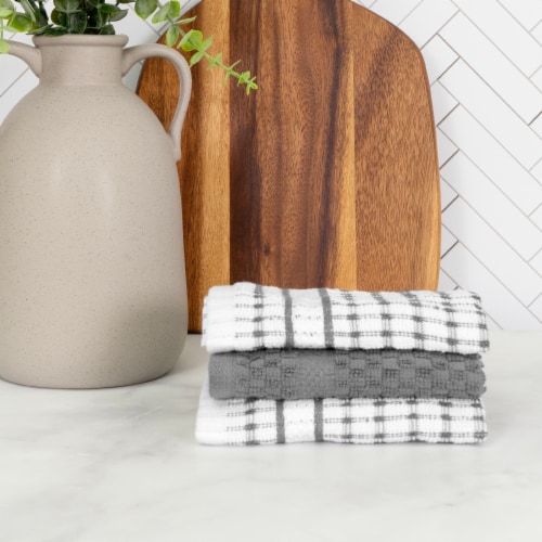 Everyday Living® Popcorn Dish Cloth - Charcoal Perspective: left