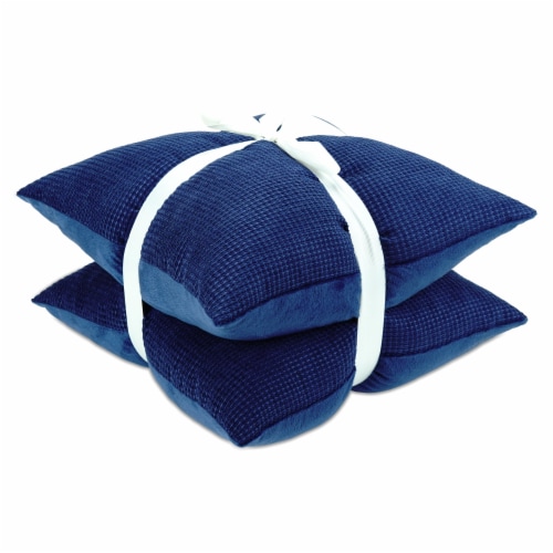 Everyday Living Textured Woven Decor Pillows - Dark Blue Perspective: left