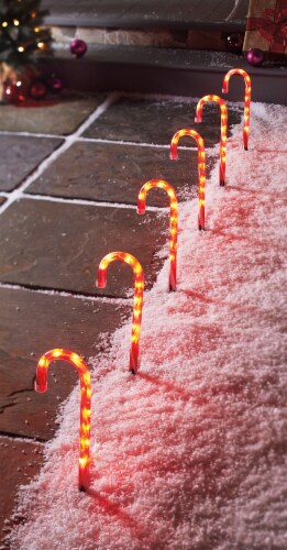 Holiday Home Shimmering Candy Canes Perspective: left