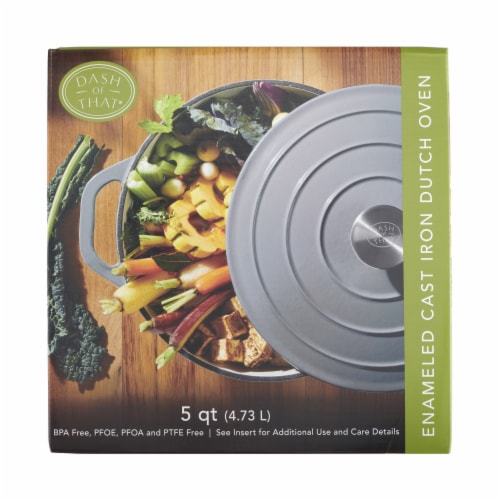 Dash of That® Dutch Oven - Grey Perspective: left