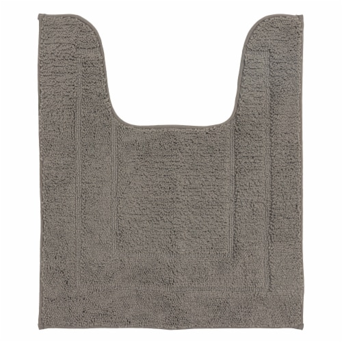 HD Designs Signature Contour Bath Mat - Excalibur Gray Perspective: left