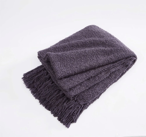 HD Designs® Boucle Throw Blanket - Blue Perspective: left
