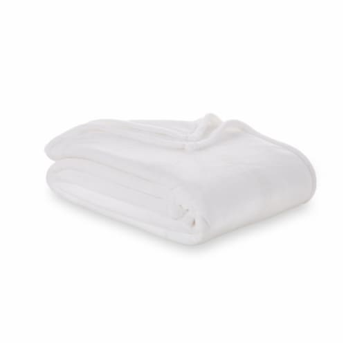 HD Designs® Plush Blanket - White Perspective: left