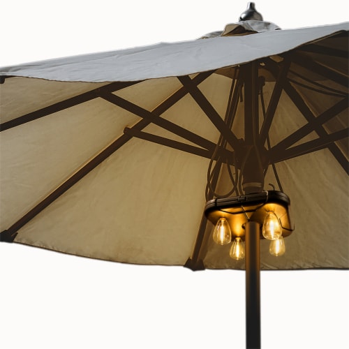 HD Designs Outdoors® Square Umbrella Light - Warm White Perspective: left