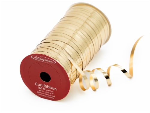 Holiday Home® Metallic Peggable Ribbon Spool - Gold Perspective: left