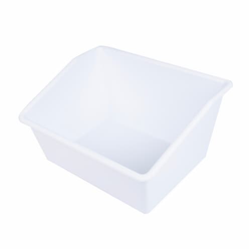 Office Works Plastic Book Bin - White Perspective: left