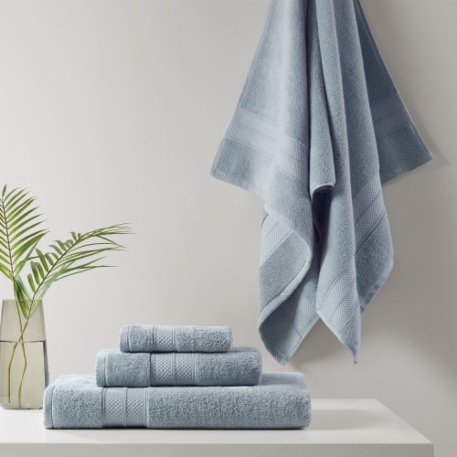 Modavari Turkish Bath Towel - Blue Fog Perspective: left