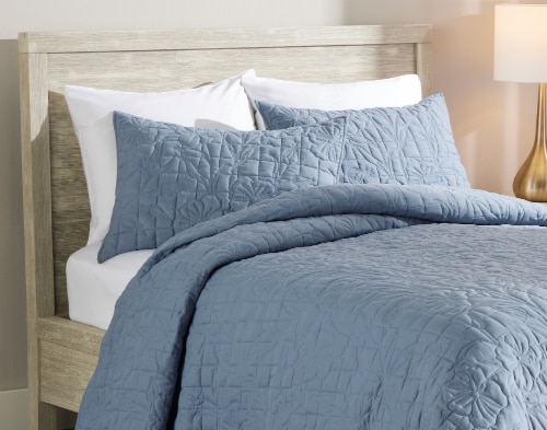 HD Designs® Floral Embroidered Quilted Standard Sham Perspective: left