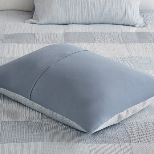 HD Designs 3-Piece Duvet Set - Blue Square Perspective: left