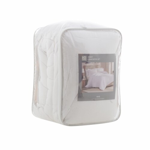 HD Designs® Jersey Comforter - White Perspective: left