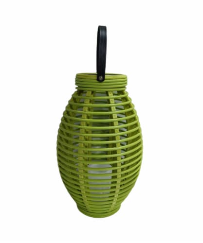 Everyday Living® Solar Lantern - Lime Green Perspective: left