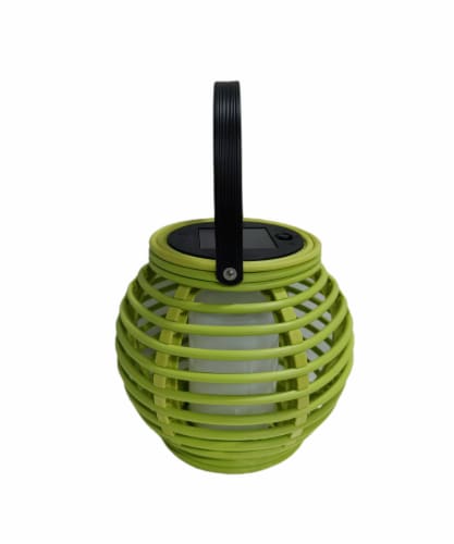 Everyday Living® Solar Lantern - Lime Green Perspective: left