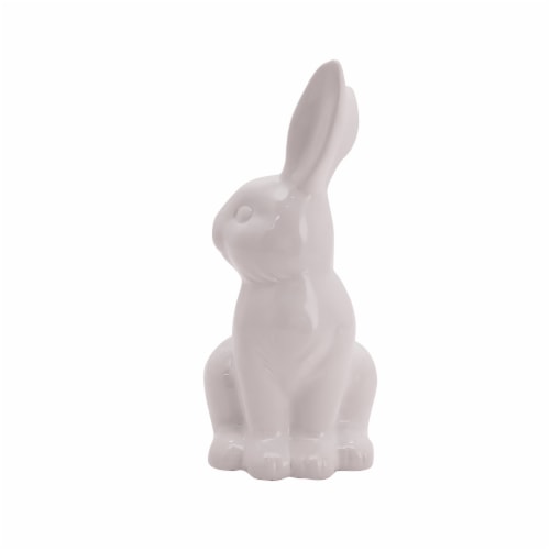 Holiday Home® Easter Ceramic Bunny Decoration - White Perspective: left