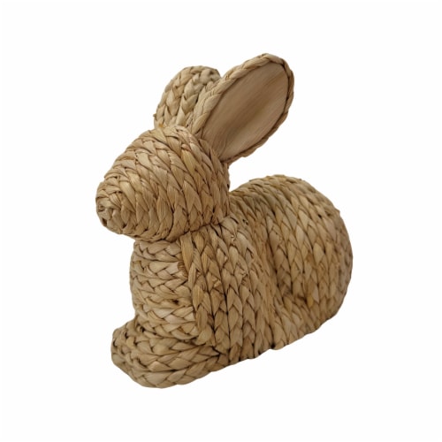 Holiday Home® Easter Natural Sitting Easter Bunny Perspective: left