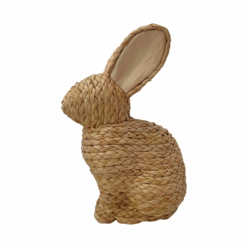 Holiday Home® Easter Natural Standing Easter Bunny Perspective: left