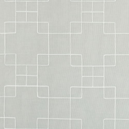 Everyday Living® Bosworth Trellis Embroidery Sheer Rod Pocket Window Panel - Gray Perspective: left