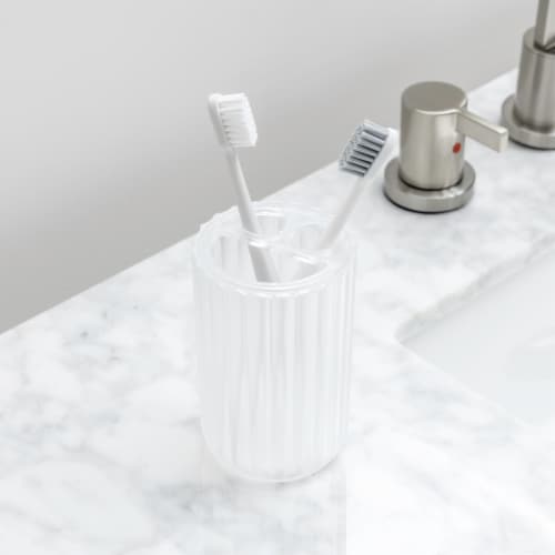 Everyday Living Toothbrush Holder Clear Perspective: left