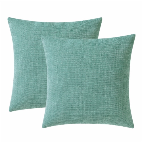Everyday Living Textured Woven Decorative Pillow - 2 Pack Green Perspective: left