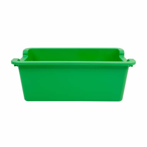 Office Works Plastic Storage Bin - Green Perspective: left