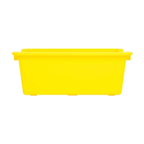 Office Works Plastic Storage Bin - Yellow Perspective: left