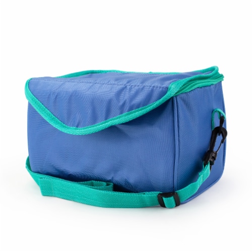 Everyday Living® Cube Lunch Bag - Blue Perspective: left