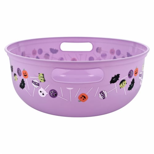 Holiday Home Halloween 12 Inch Treat Bowl - Lollipop Perspective: left