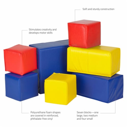 Karma Baby Bundled Kit - 7-Piece Toddler Block Set + Natural Cleaner for Toys Perspective: left