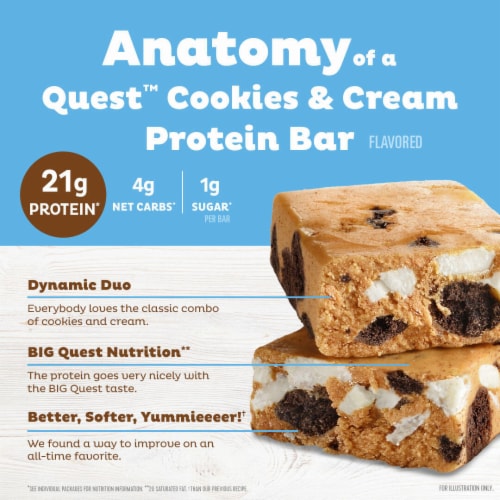 Quest® Protein Bar - Cookies & Cream Perspective: left