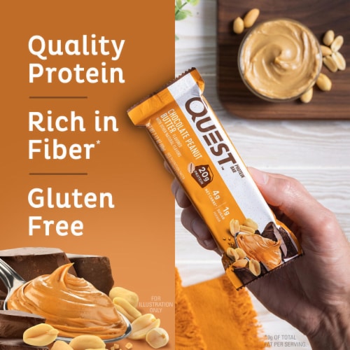 Quest® Chocolate Chip Cookie Dough Flavor Protein Bars Perspective: left
