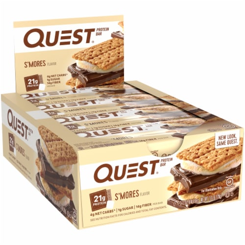Quest S'mores Protein Bars 12 Count Perspective: left