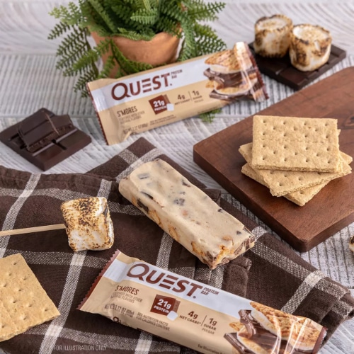 Quest S'mores Flavor Protein Bars Perspective: left