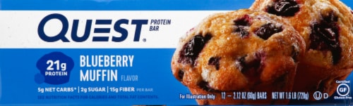 Quest® Blueberry Muffin Protein Bars Perspective: left