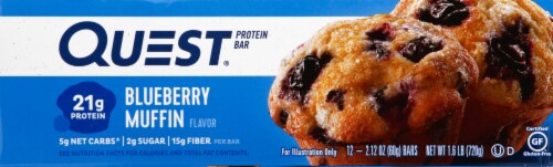 Quest® Blueberry Muffin Protein Bars Perspective: left