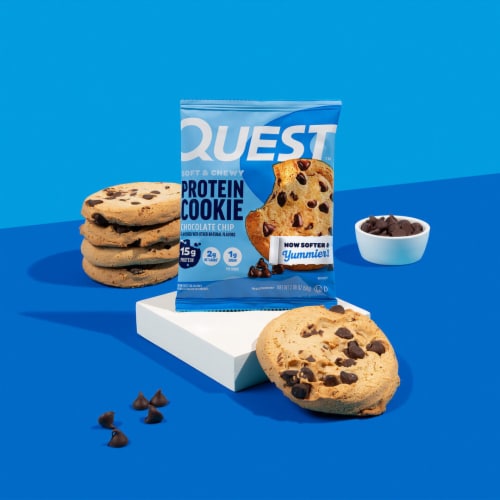 Quest® Soft & Chewie Chocolate Chip Protein Cookie Perspective: left