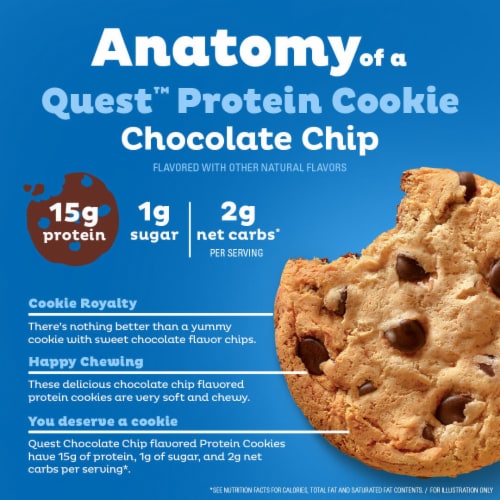 Quest® Soft & Chewie Chocolate Chip Protein Cookie Perspective: left